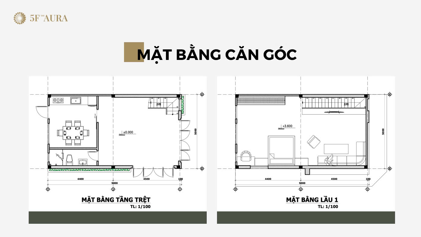 mẫu nhà phố thương mại the aura bàu bàng bình dương