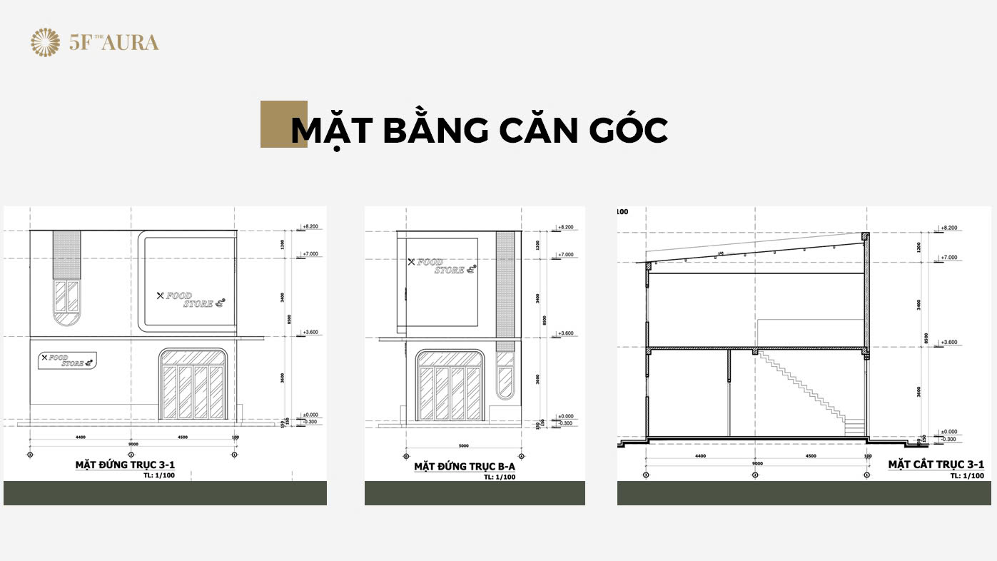 mẫu nhà phố thương mại the aura bàu bàng bình dương